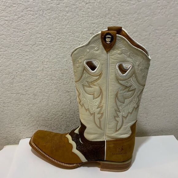 Semetal Leather cowboys Boots - size 9 - Picture 1 of 16
